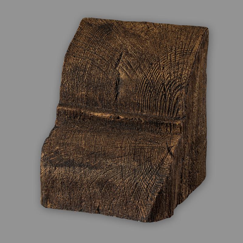 Konsole 12 x 12 cm für Deckenbalken Eiche dunkelbraun Holzimitat