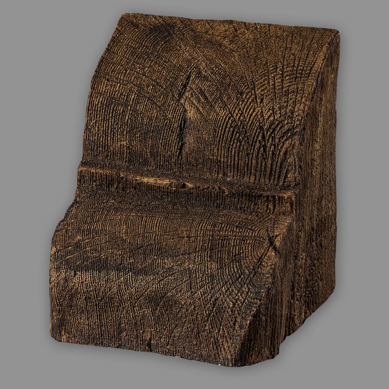 Konsole 20 x 13cm für Deckenbalken Eiche Holz Imitat dunkelbraun