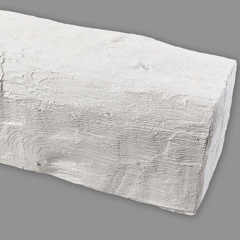 Deckenbalken Holzimitat, 12 x 12 cm, Länge 3 m, weiß