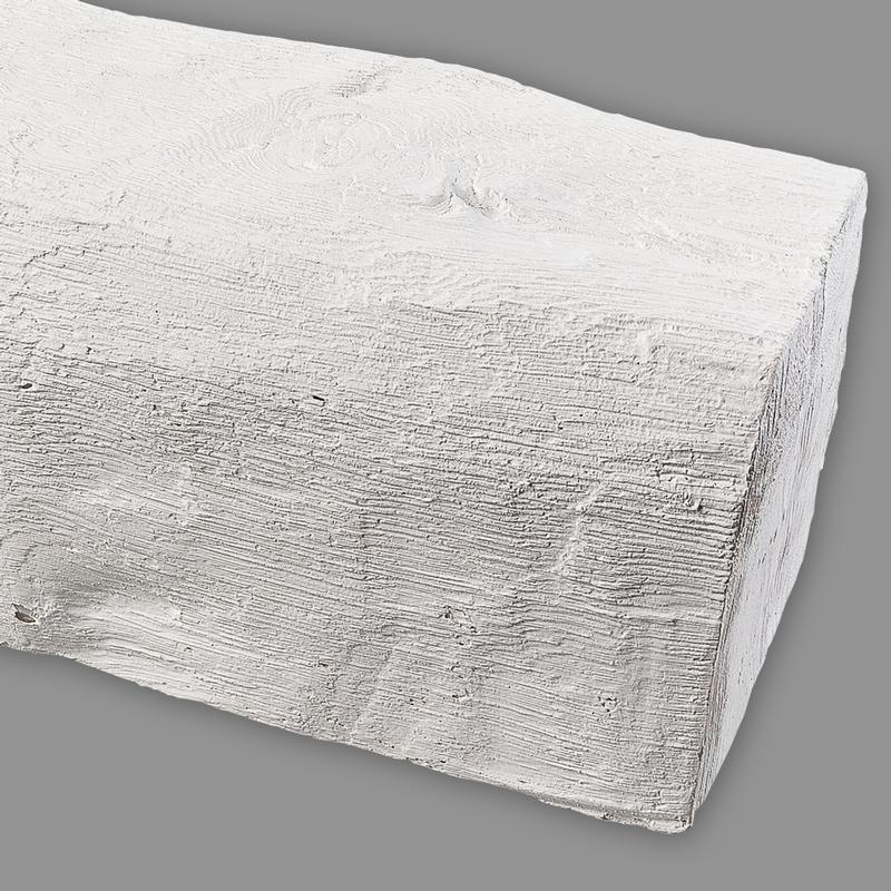 Deckenbalken Holzimitat, 19 x 17 cm, Länge 3 m, weiß