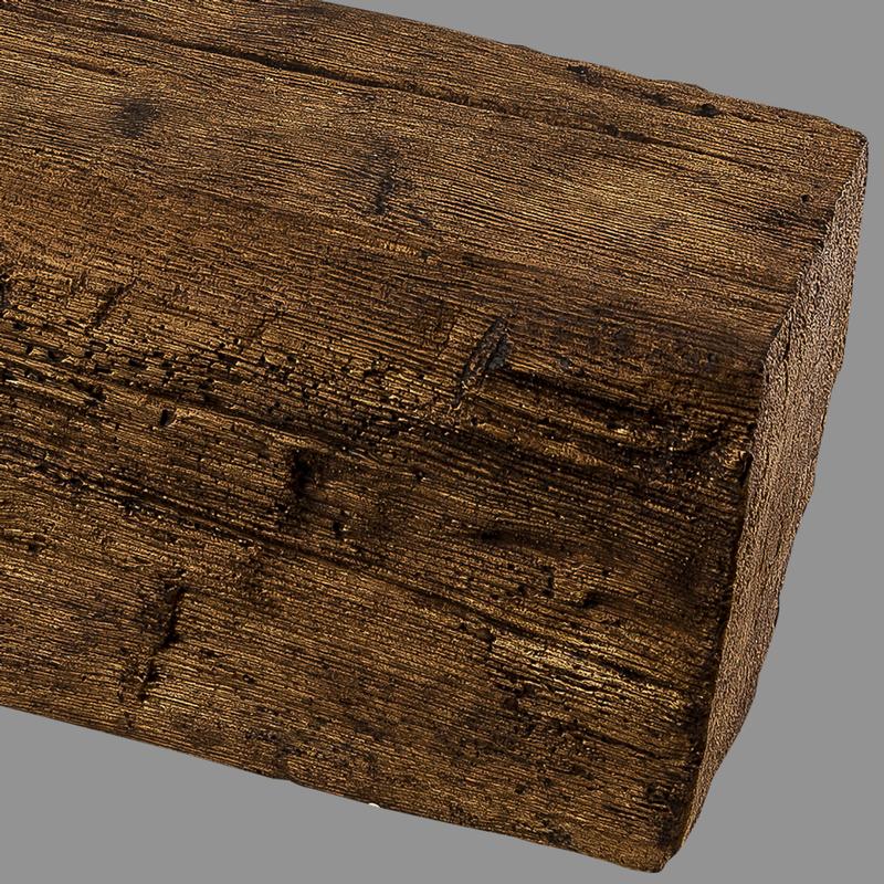 Deckenbalken Holz Imitat Eiche, 20 x 13 cm, Länge 2m, dunkelbraun (PU-Balken)