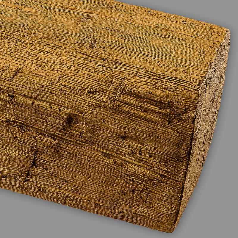 Deckenbalken Imitat Holz Eiche, 20 x 13 cm, Länge 2 m, hellbraun